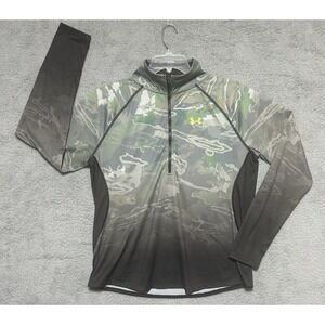 Under Armour Faded Tech Faded Camo‎ 1/4 ZIP Women Size XL 1300511-943